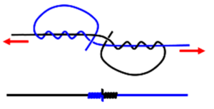 Как привязать поводок к основной леске правильно под углом 90 градусов
