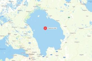 Ладожское озеро на карте России, мира, контурной, где находится