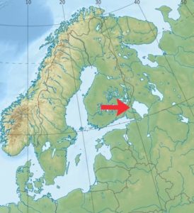 Ладожское озеро на карте России