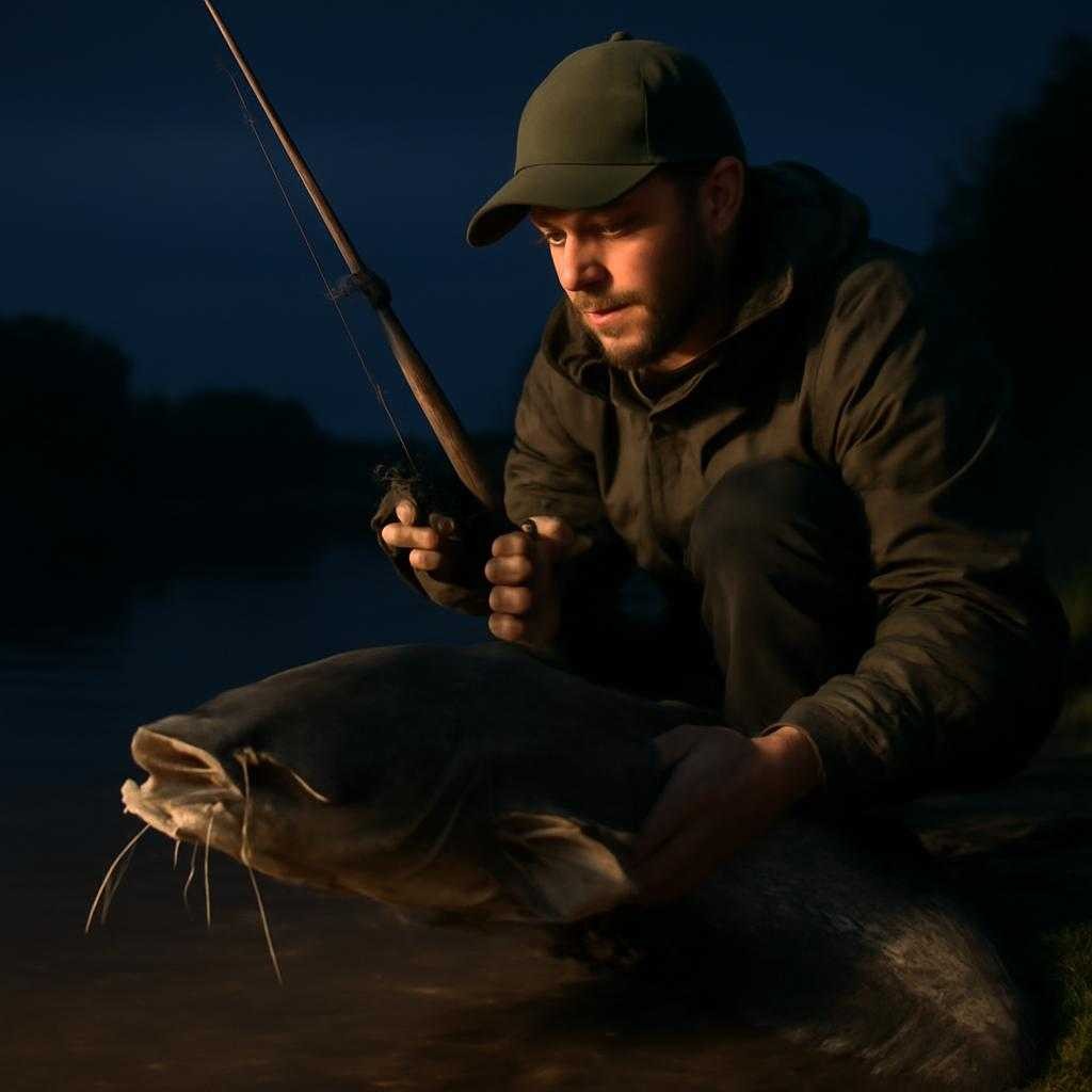 ночная ловля сома