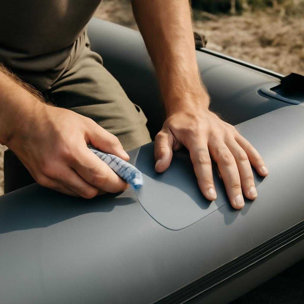 заклейка ПВХ лодки